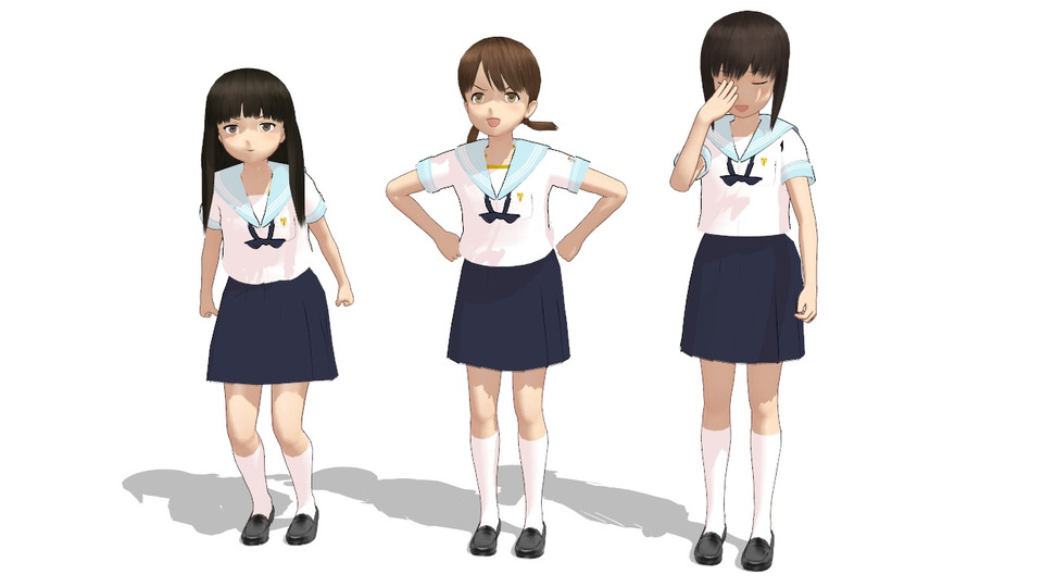 フェリス女学院夏服初雪白雪吹雪