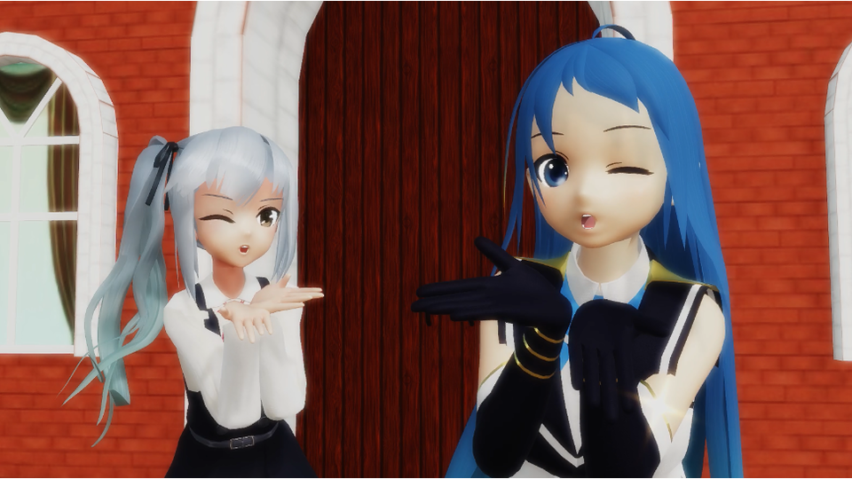 【MMDカメラ配布】可愛くてごめん（反転2人用）