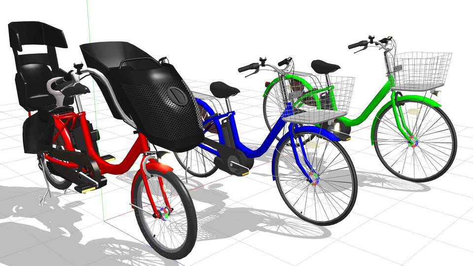 電動アシスト自転車MMDモデル