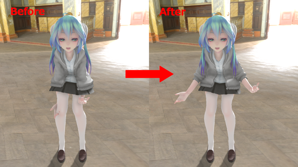 【MMD】【究極の腕貫通対策！】腕貫通対策用肩モーフ