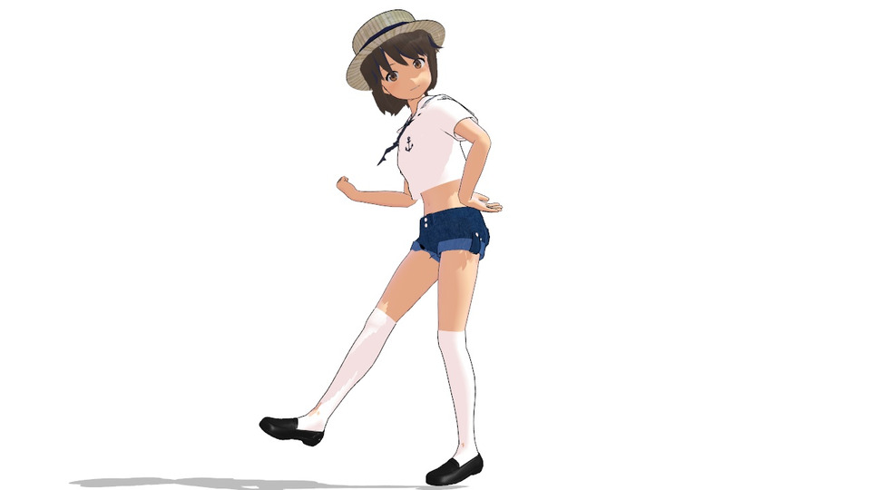 マリンルックJS-5デニムニーソ LO - BowlRoll