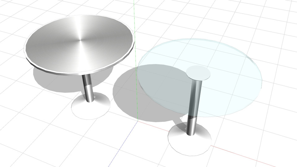 テーブル2種 MMDモデル