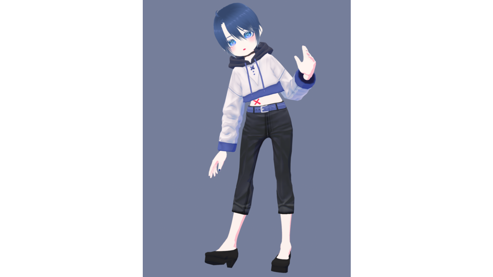 黄鏡式VRoid製欠音トモヤ ボタン目