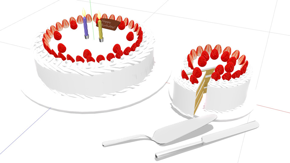 ケーキ＆ステージMMDモデル