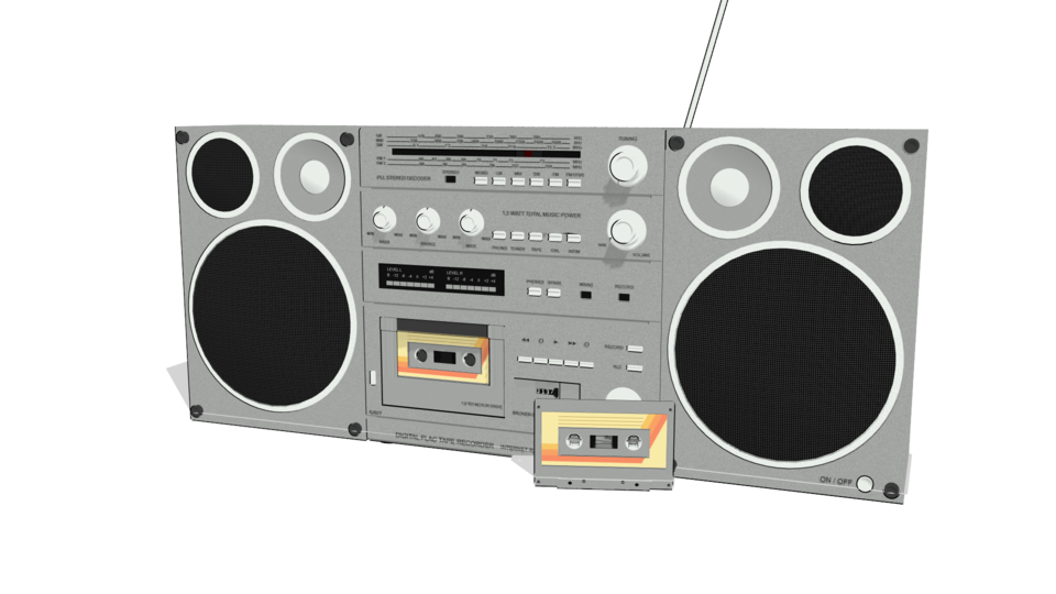 Boombox & cassette