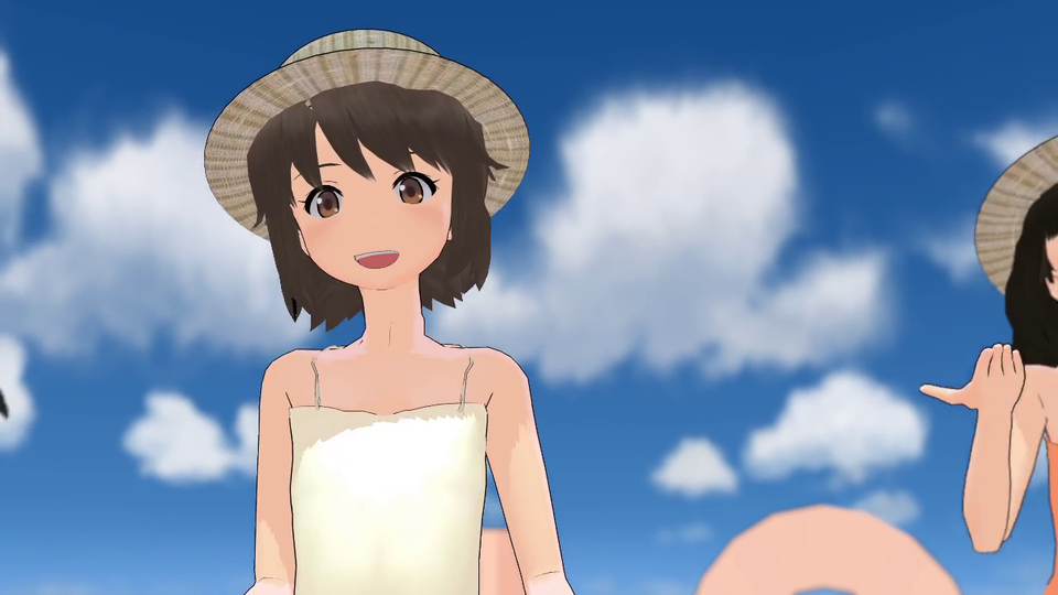 白いパラソルリップモーション