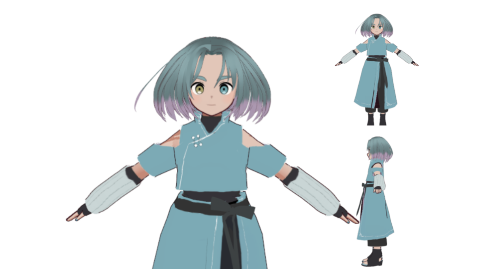 MMDモデル_ぬどね式滝宮みぞれ君