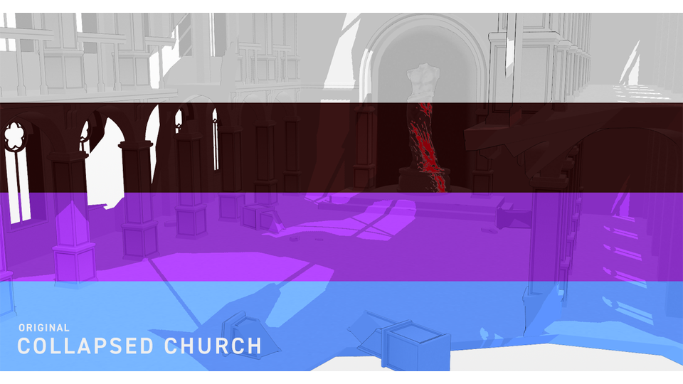 MMDステージ：崩れた教会