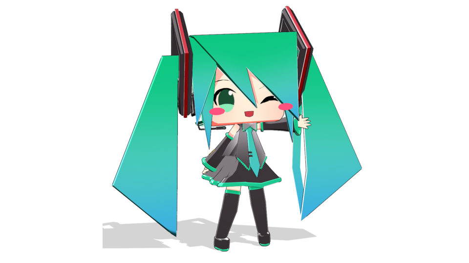 箱ミク_MMDモデル（大幅修正更新！）