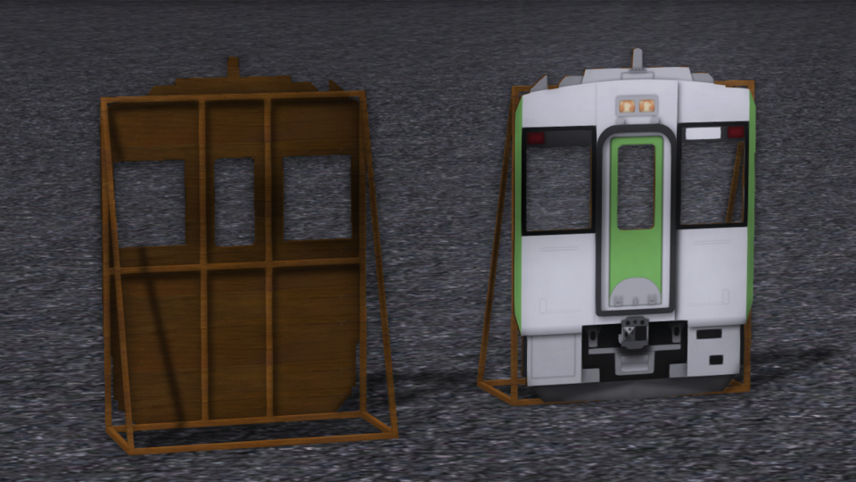 顔出しパネル(キハ110)