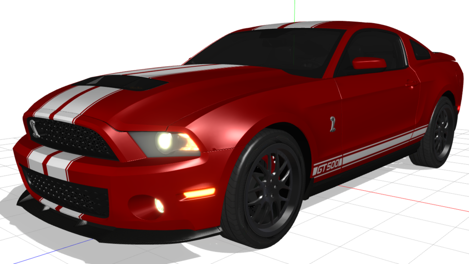 フォードマスタングシェルビー2012 MMDモデル