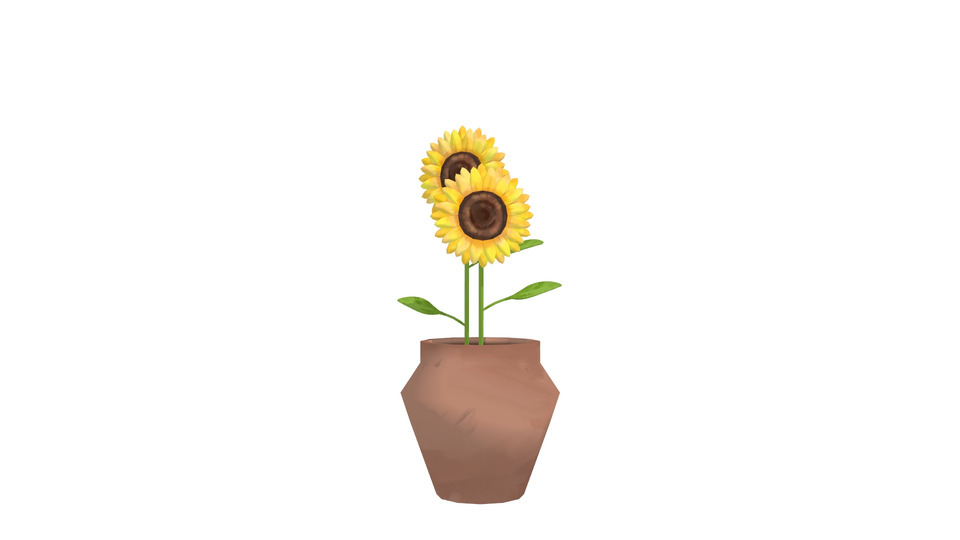 向日葵の花瓶