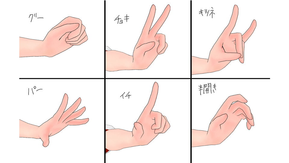 指ポーズ6種