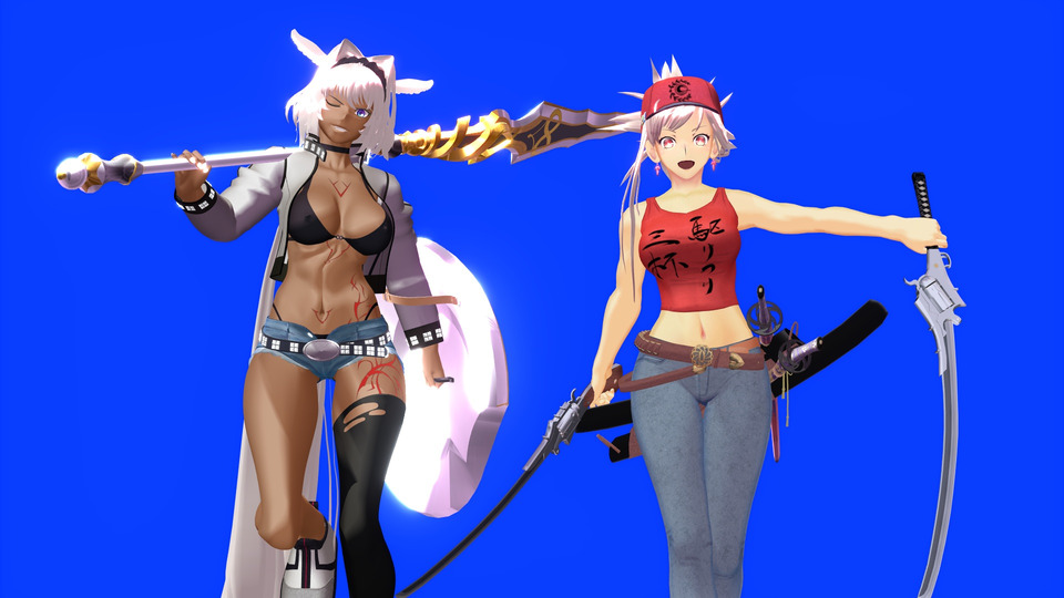 ●私服カイニス＆私服宮本武蔵[FGO]