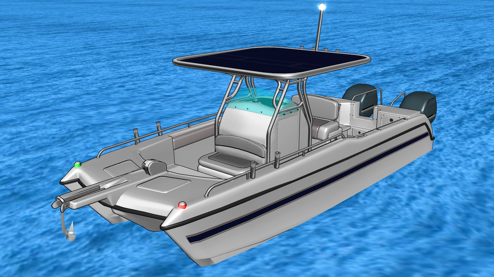 26フィートフィッシングボートMMDモデル