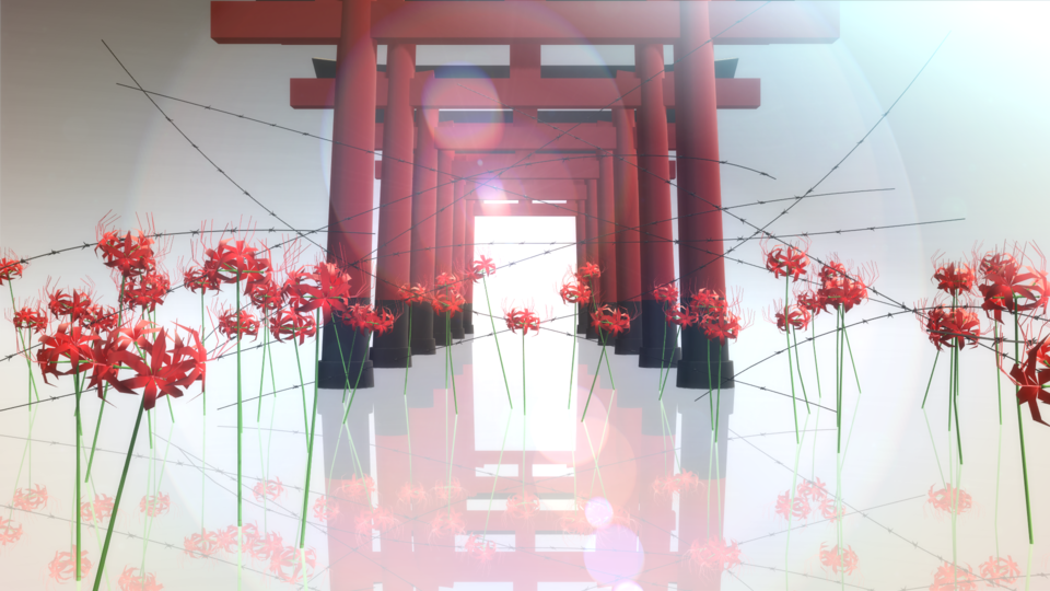 有刺鉄線と花【配布】