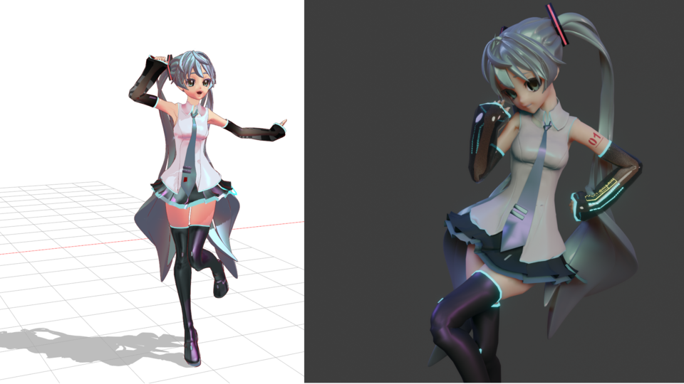 初音ミクMikuV3(Simon)Blender_Ver