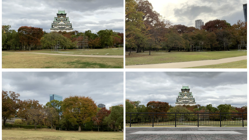 スカイドーム＆ステージ　城の見える風景