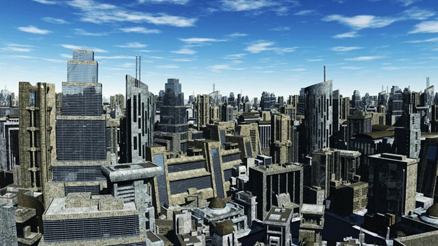 再配布：スカイドーム(昼間の未来都市Ver1.3) VOL.F1