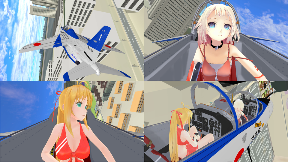 T-4練習機で飛び回る