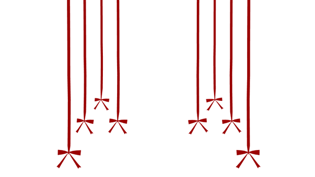 リボン付き紐のれんアクセサリー