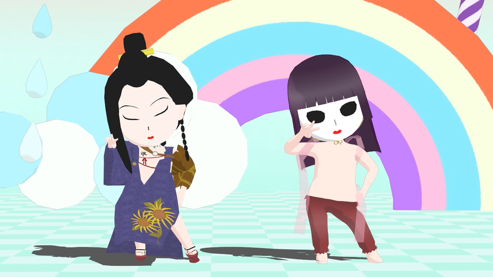 ちび犬王＆ちび友有