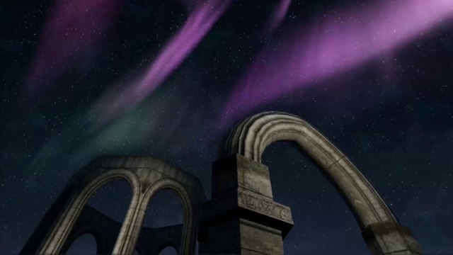 ＣＧ遺跡とオーロラ