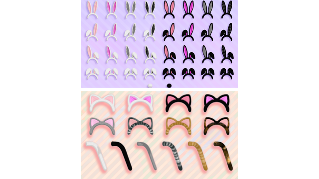 ふわふわ耳しっぽセット真