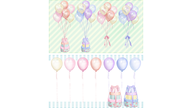 パールカラーの風船セット