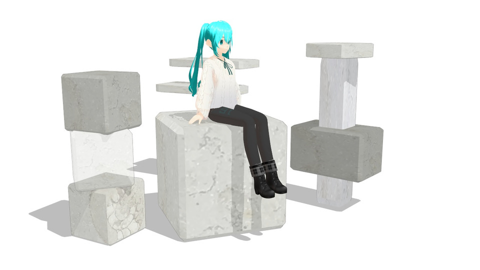 シンプル立方体(大理石) 配布用