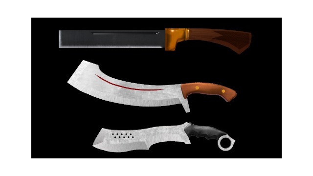 大型ナイフ　角刃