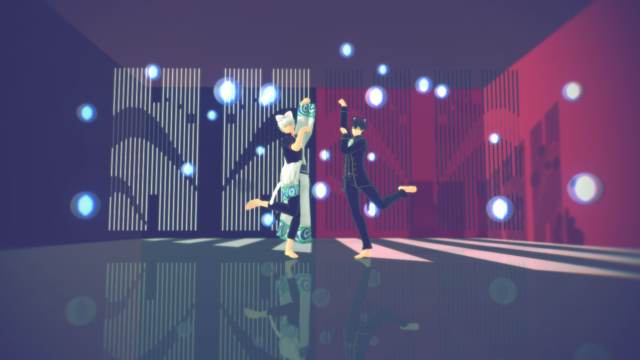 格子と硝子球ステージ