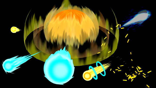 エネルギー弾・衝撃波・ガトリングの薬莢などエフェクトモデル