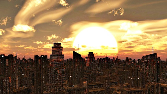 再配布:スカイドーム(未来都市の夕焼けV1.3) VOL.F2