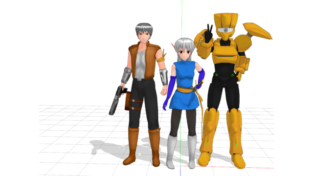 【MMD-OMF5】オリキャラ三人組