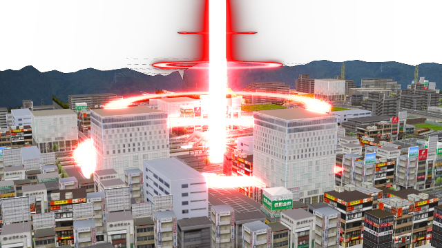 衝撃波付きビーム