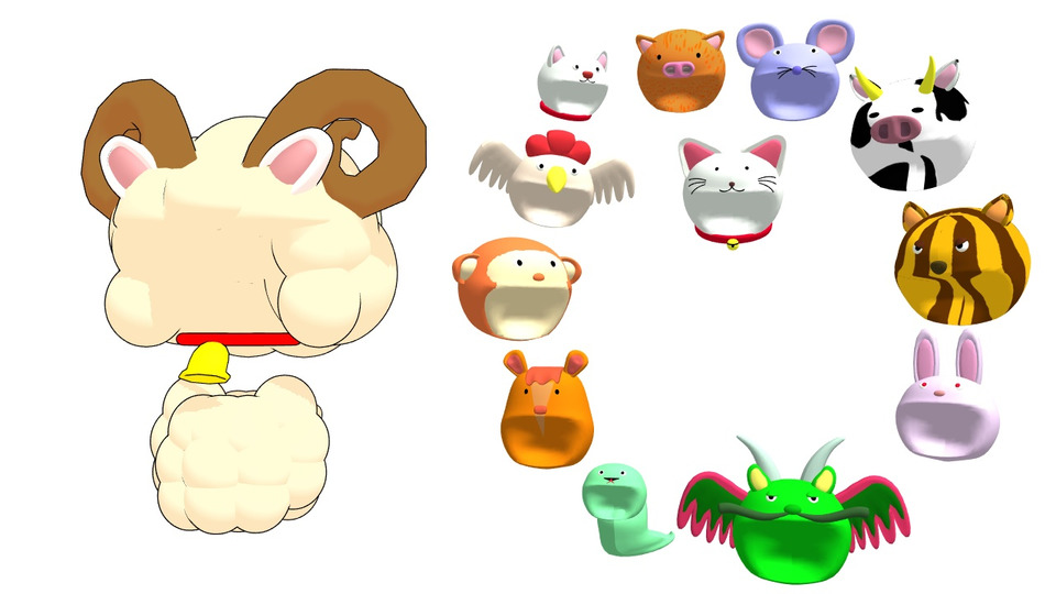 羊かぶりもの（+十二支？セット）