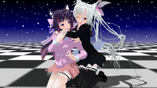 【MMD】制服な銀次郎＋紫月