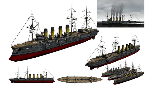 MMD用モブ装甲巡洋艦1900セット