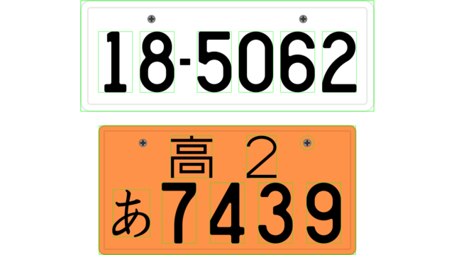 旧車・自衛隊ナンバー用数字(SVG)