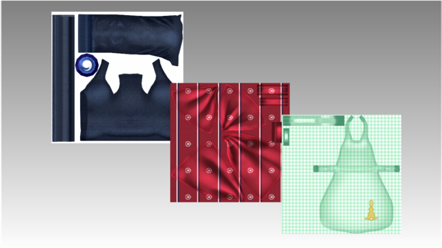 制服とエプロンテクスチャテンプレート