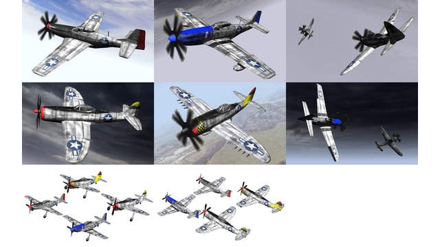 MMD用モブ戦闘機1944(米)セット