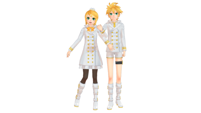 MMDピコリ式鏡音リン・レン(軍服風ゴスロリ)