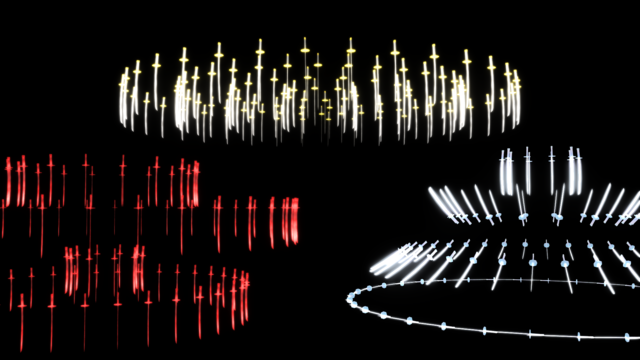 刀100本シャンデリア