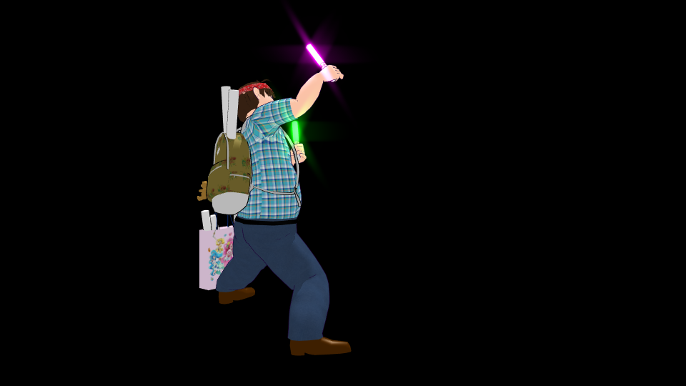 ペンライト＆オタ芸モーション