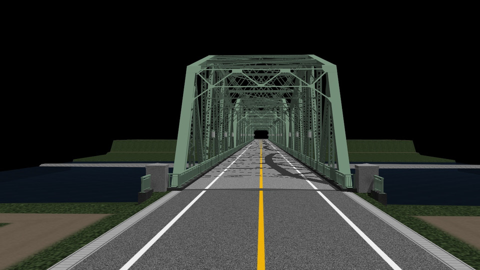 曲弦ワーレントラス橋キット