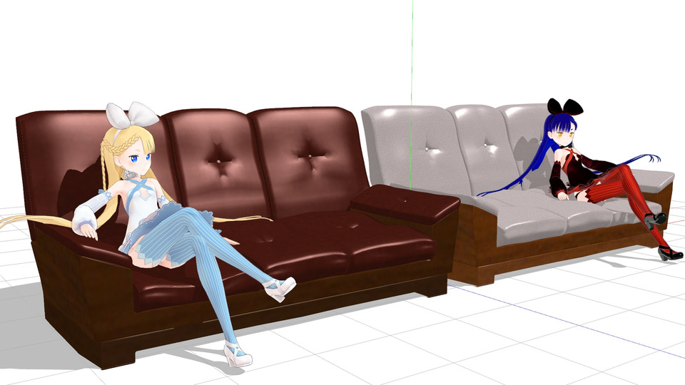 ソファー2種MMDモデル