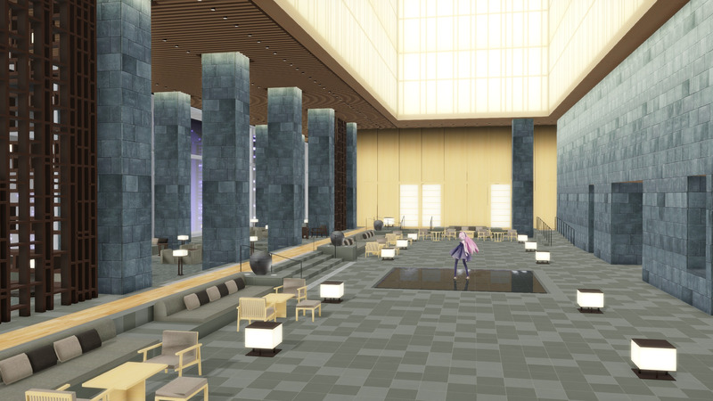 和モダンホテルラウンジ