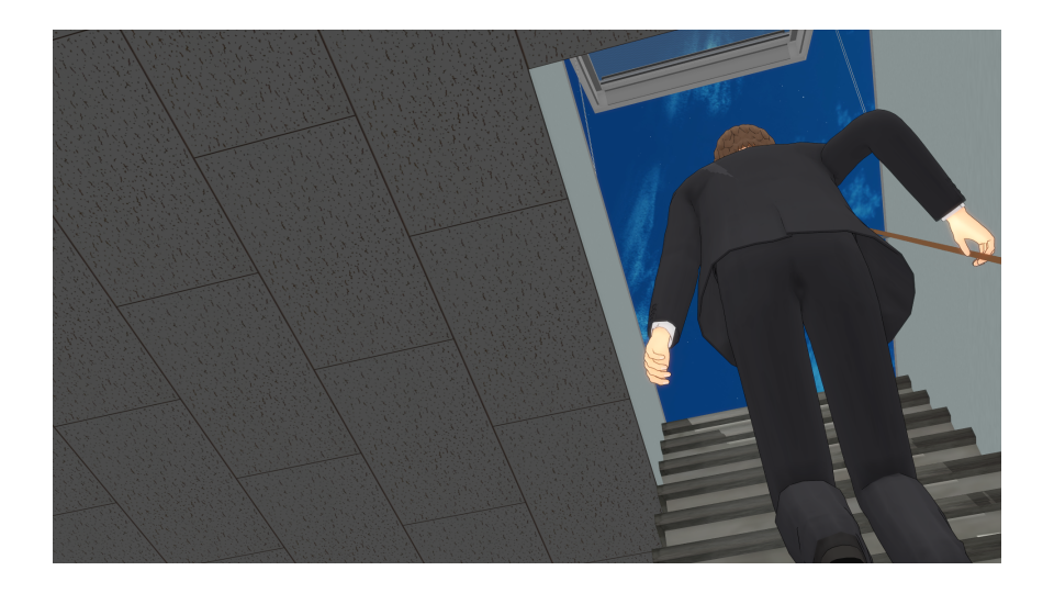 手すりを持って階段を上る