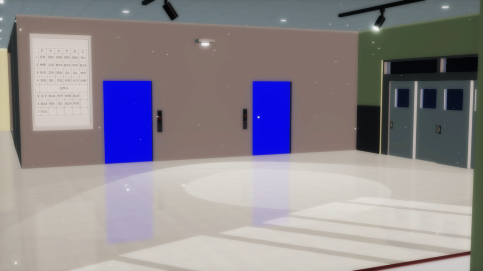 学校エレベーターホールステージ(School EV hall)